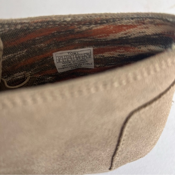 Toms desert suede booties ankle boots wedge tan size 8.5 woman’s - Picture 9 of 9